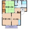 サリーレ太陽Ⅱ 2Kの間取り