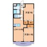 ラピス新倉敷駅前 2LDKの間取り