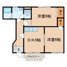 アビターレA・B 2DKの間取り