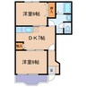 アビターレA・B 2DKの間取り