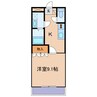 クリスタル・K 1Kの間取り