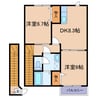シェーン・バッハ 2DKの間取り