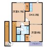 シェーン・バッハ 2DKの間取り