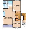 プロメナーデ 2LDKの間取り