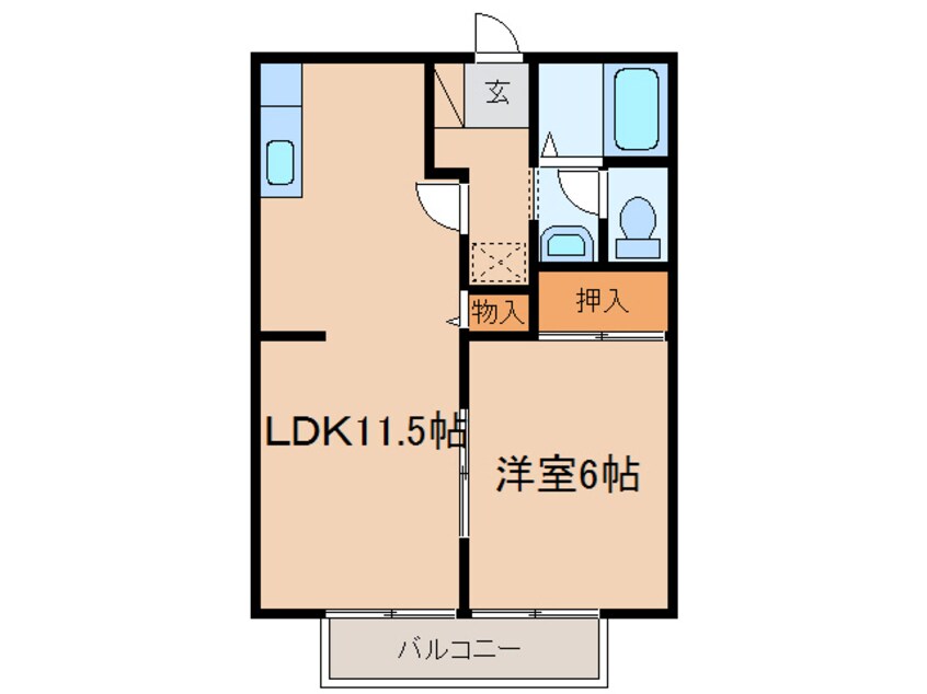 間取図 リバーサイド金光