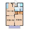 ミレニアム金光 2DKの間取り