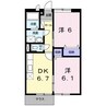 サンフォルムMarkⅠ･Ⅱ 2DKの間取り