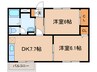 サンフォルムMarkⅠ･Ⅱ 2DKの間取り