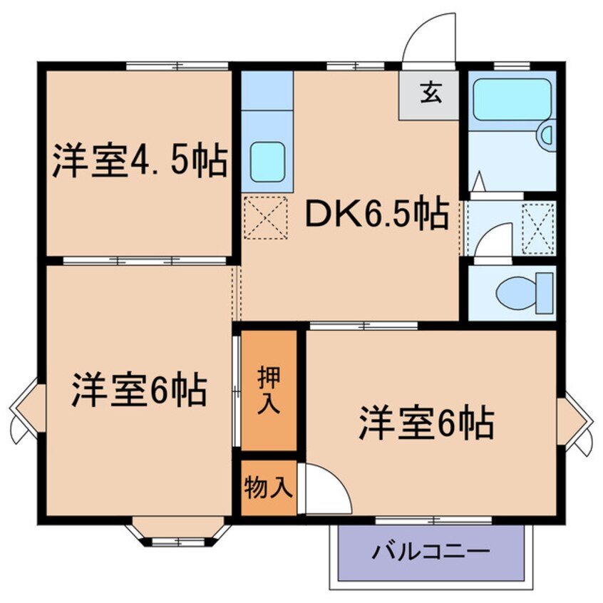 間取図 シャトー21　A