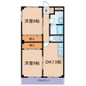 サンリーヴェ 2DKの間取り