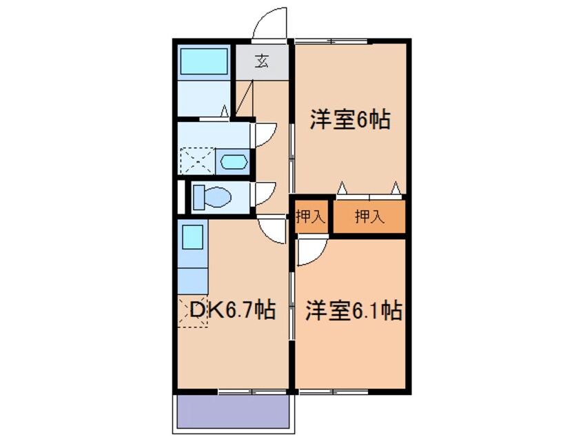 間取図 エルディムボナールA・B