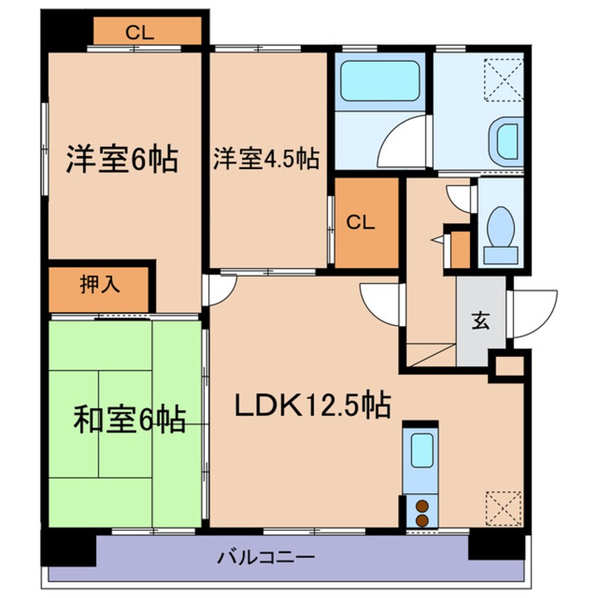 間取図 ボヌール新倉敷