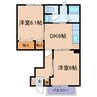 グラン・クールB･C 2DKの間取り