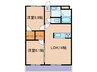 MOCAマンション 2LDKの間取り