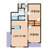 MOCAマンション 2LDKの間取り