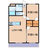 MOCAマンション 2LDKの間取り