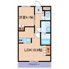 プロニティーMABI　2 1LDKの間取り