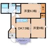 サンシャイン 2DKの間取り