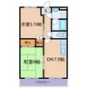 リーベン上成 2DKの間取り