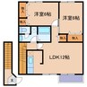 PRINCE COURT・AB 2LDKの間取り