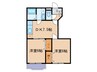 コモドカーサ 2DKの間取り