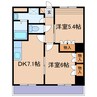 レスポワール 2DKの間取り