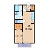 アネシス 1LDKの間取り