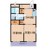 ファミーユ 2DKの間取り