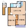リュミエール 2LDKの間取り