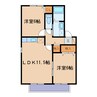 メルキュール 2LDKの間取り