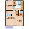 グラン・クールA 2LDKの間取り