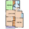 ホワイトヒルズ山陽 3LDKの間取り
