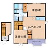 エクセレントパレス中原 2LDKの間取り