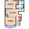 レジデンス阿賀崎 2DKの間取り