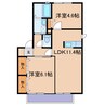 バリュージュサンヨー 2LDKの間取り