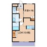 イー　ピース　ドゥ　プリンセス 1LDKの間取り