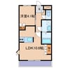 イー　ピース　ドゥ　プリンセス 1LDKの間取り