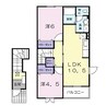 サンフェニックス 2LDKの間取り