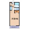 レジデンス八島 1Rの間取り