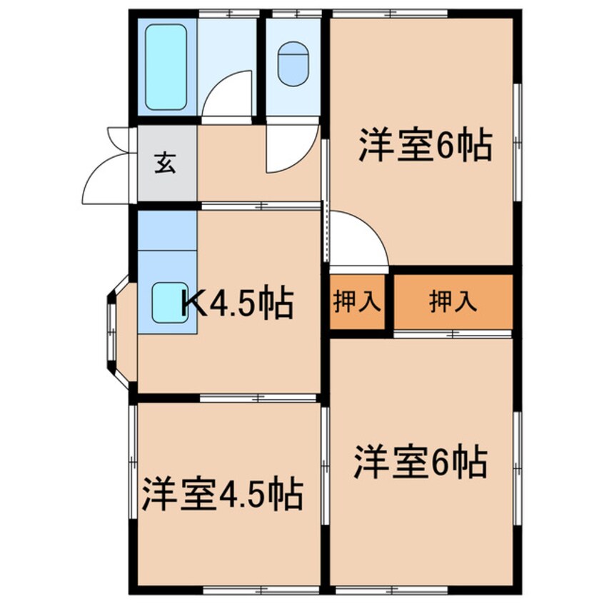 間取図 仲アパート