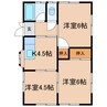 仲アパート 3Kの間取り