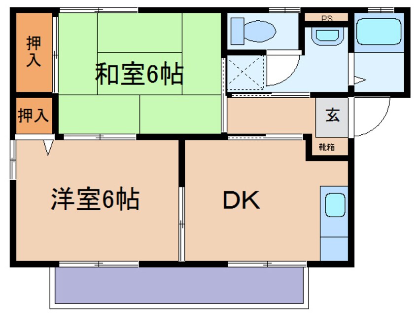 間取図 サンライズ長尾A