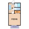 コーポ中原 1Kの間取り