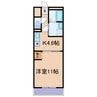 トムキャット102 1Kの間取り