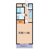 リバパレス 1Kの間取り