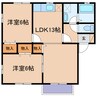 アイリー・ブランチⅢ 2LDKの間取り