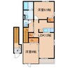 グランパル21C・D 2LDKの間取り