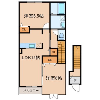 間取図 クリスタルローズA・B