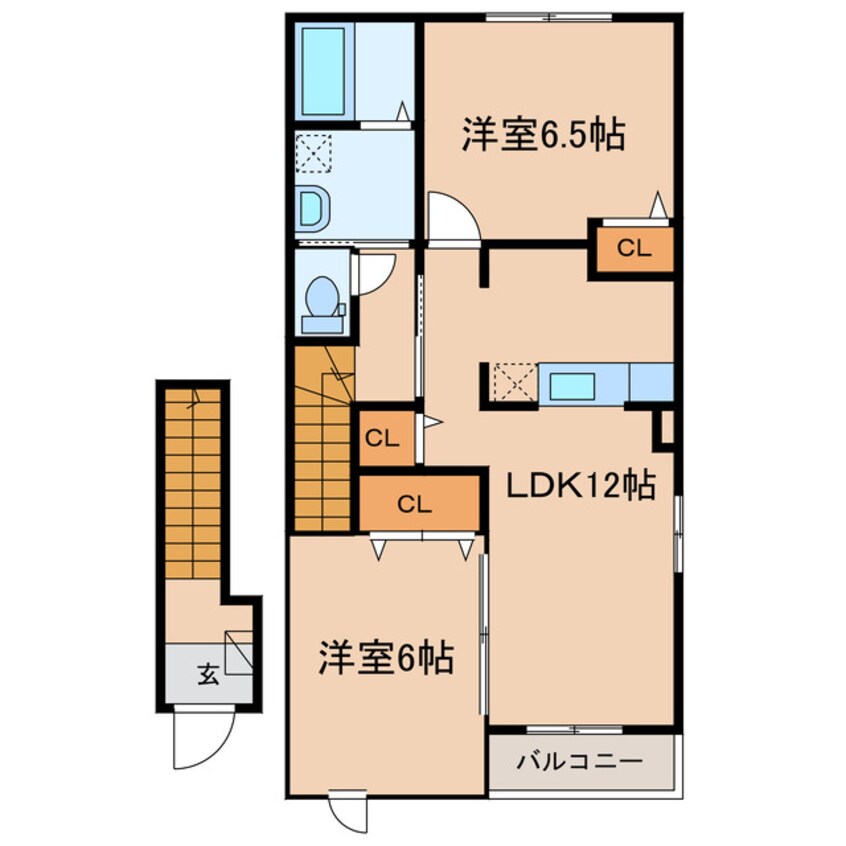 間取図 クリスタルローズA・B