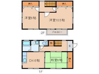 間取図 上成小山借家